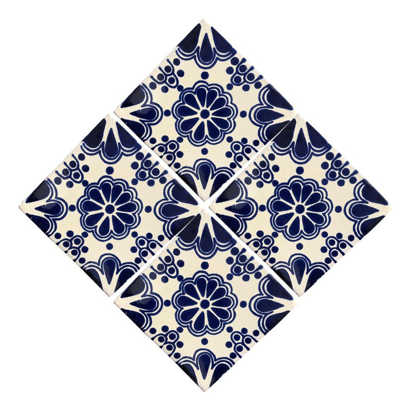 Azulejo Artesanal Tipo Talavera Liso 90pz #acls-58