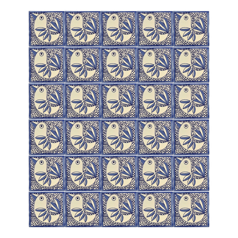 Azulejo Artesanal Tipo Talavera Liso 90pz #acls-134