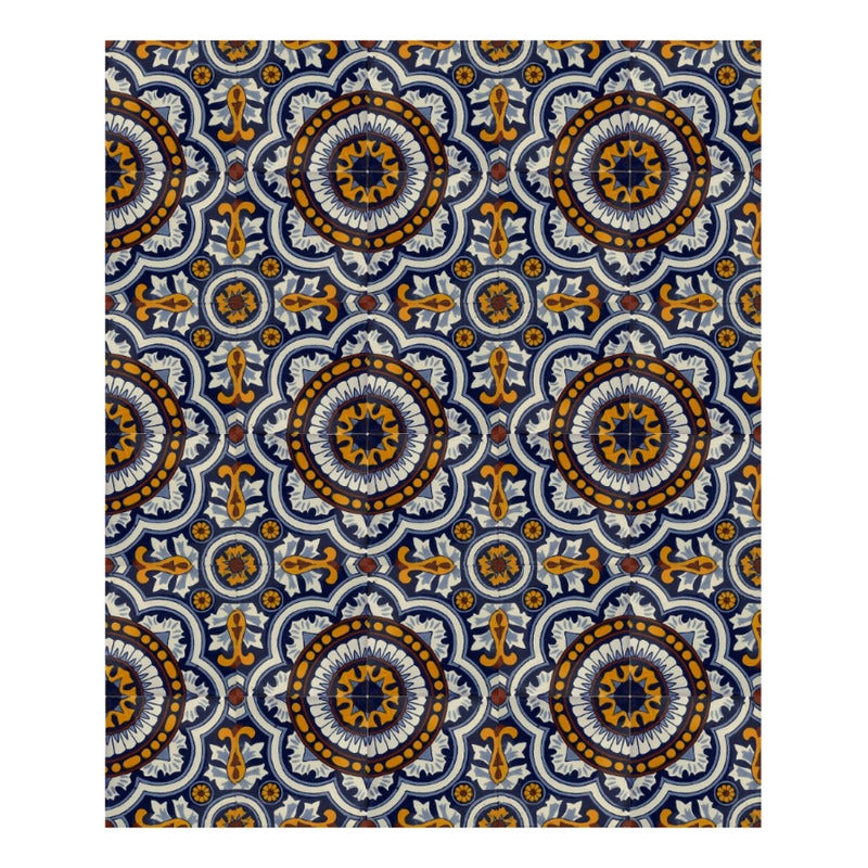 Azulejo 10.5cm Artesanal Tipo Talavera Liso 90pz #acln Acln-29