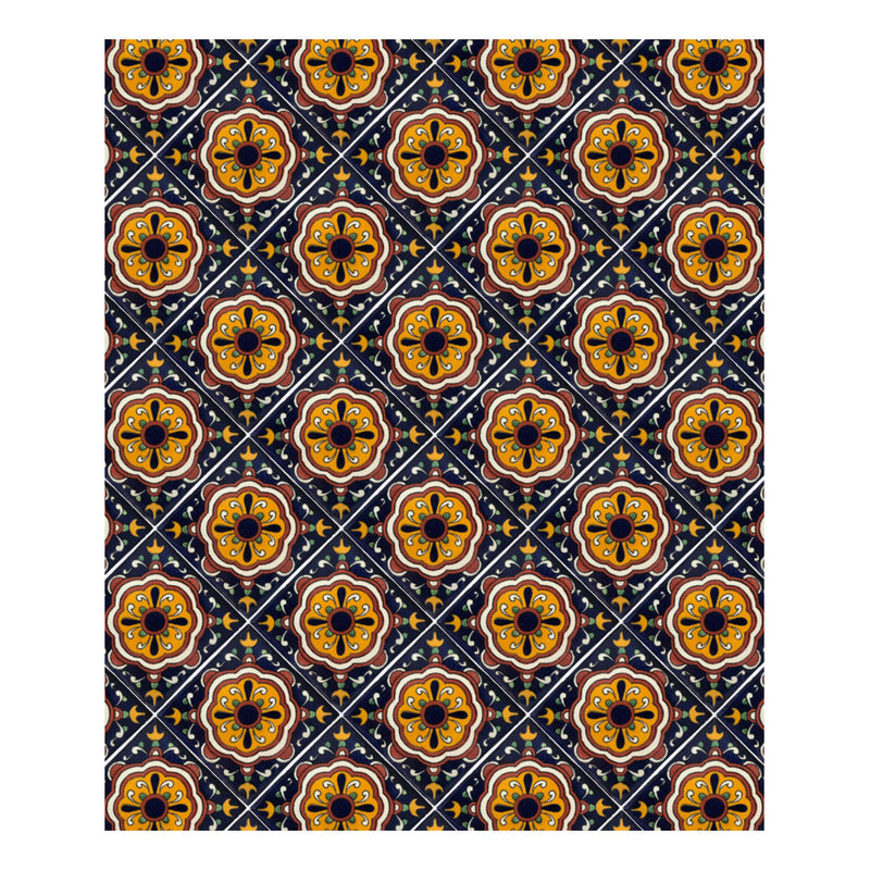 Azulejo 10.5cm Artesanal Tipo Talavera Liso 90pz #acln-59