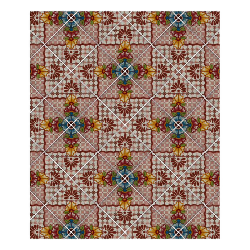 Azulejo 10.5cm Artesanal Tipo Talavera Liso 90pz #acln-34