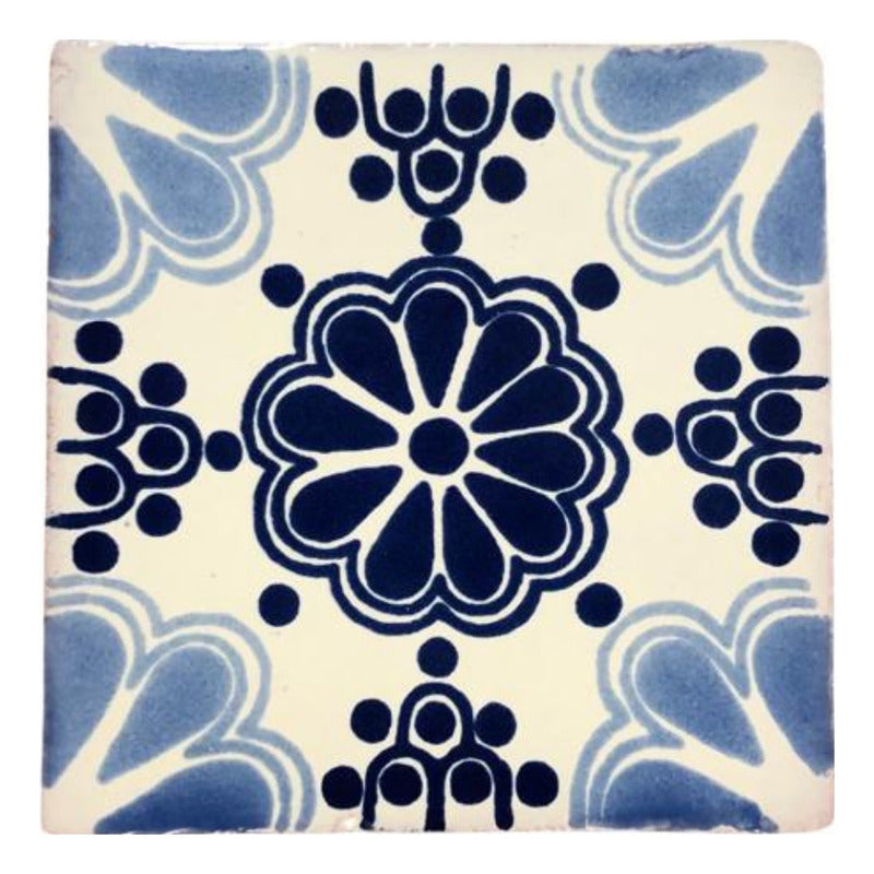 Azulejo 10.5cm Artesanal Tipo Talavera Liso 90pz #acls Acls-97