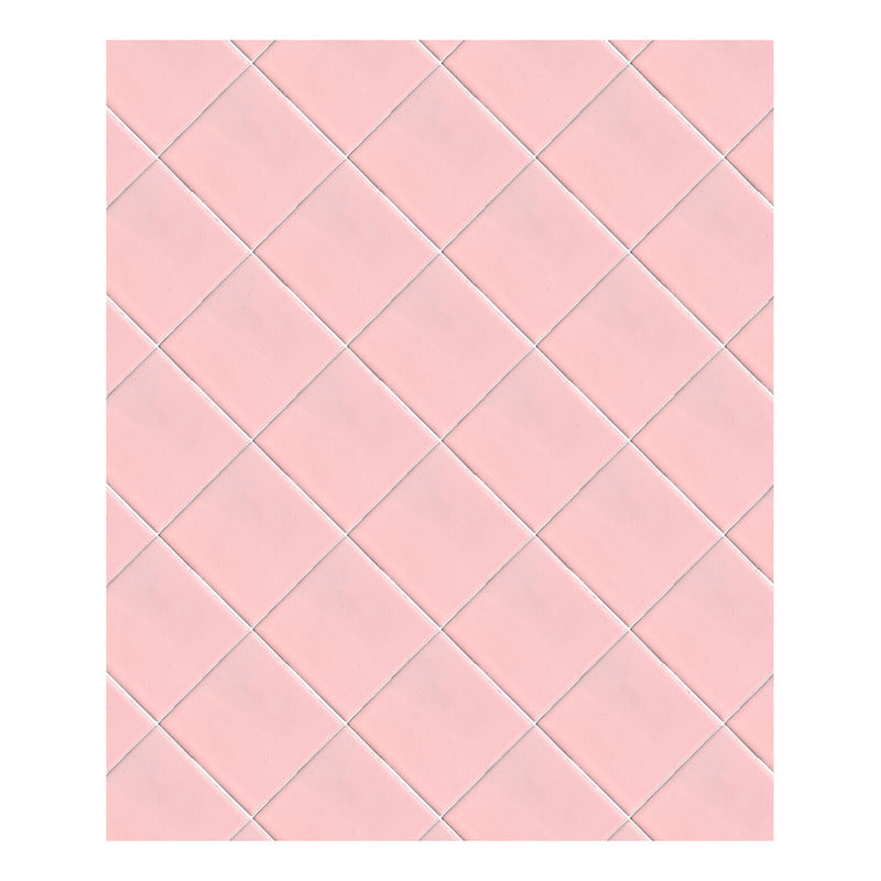 Azulejo 10.5cm Artesanal Talavera Liso 90pz Colores Rosa Claro