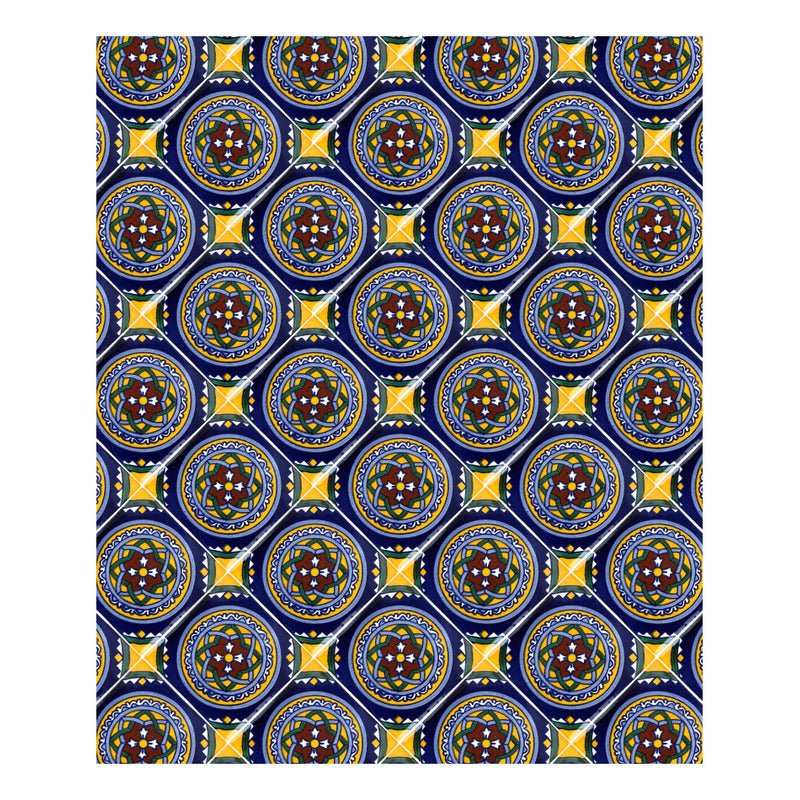 Azulejo 10.5cm Artesanal Tipo Talavera Liso 90pz #acln-51