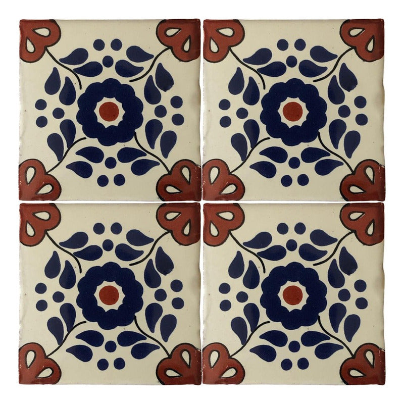 Azulejo Artesanal Tipo Talavera Liso 90pz #acln-33