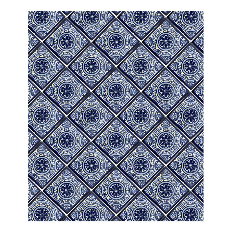 Azulejo Artesanal Tipo Talavera Liso 90pz #acls-83