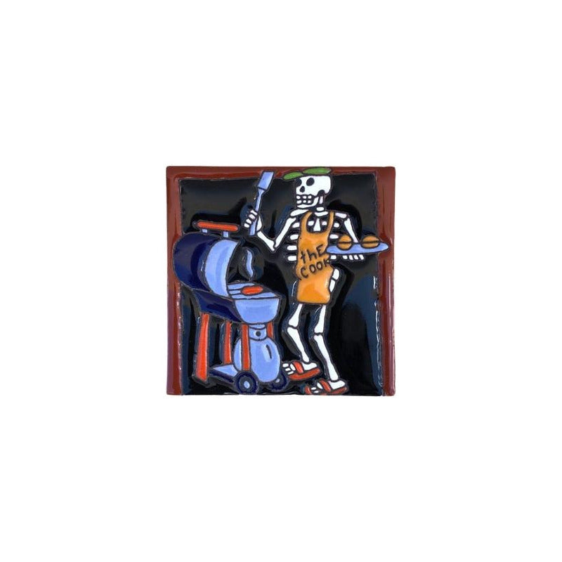 Azulejo 11cm Artesanal Tipo Talavera Relieve 90pz #acre Acre-44