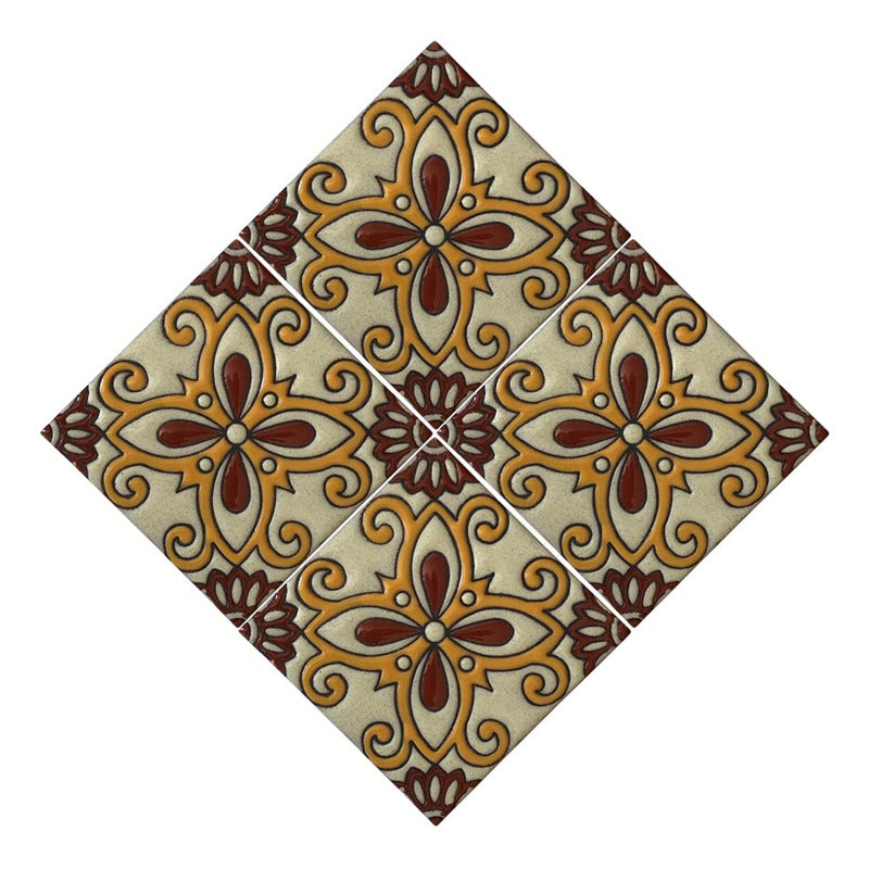 Azulejo Artesanal Talavera Relieve 90pz #acrs-27