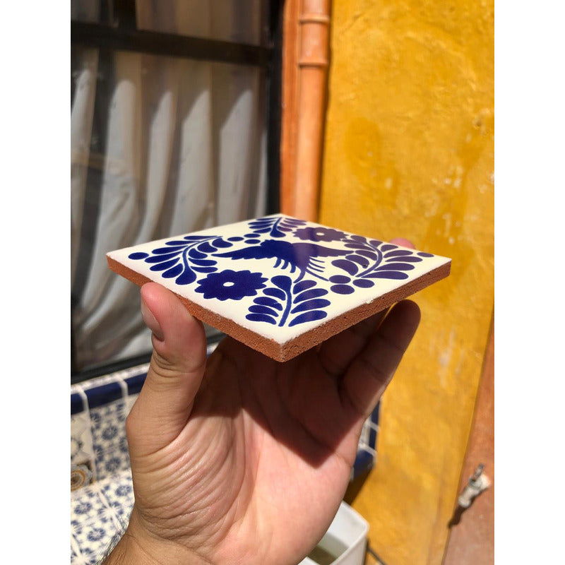 Azulejo 10.5cm Artesanal Tipo Talavera Liso 90pz #acls Acls-135