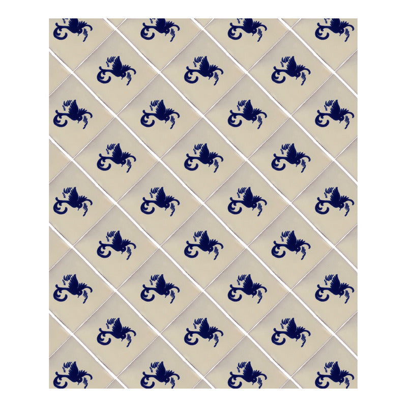 Azulejo 10.5cm Artesanal Talavera Liso 90pz #acls-127