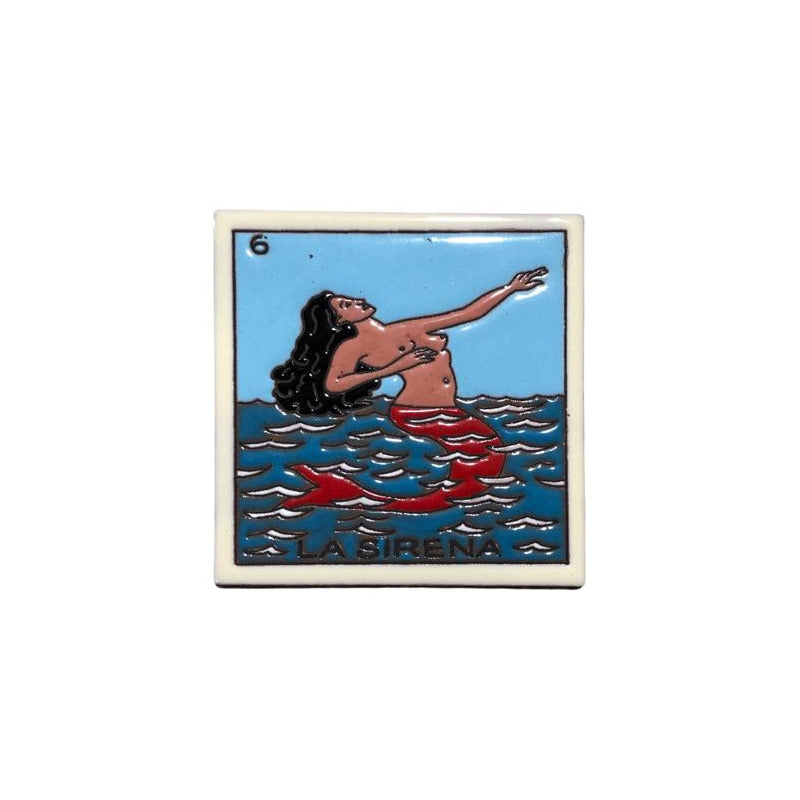 Loteria Azulejo 11cm Tipo Talavera Relieve 54pz #alrn-01