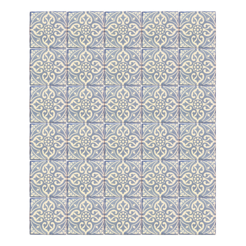 Azulejo 10.5cm Artesanal Tipo Talavera Liso 90pz #acls Acls-54