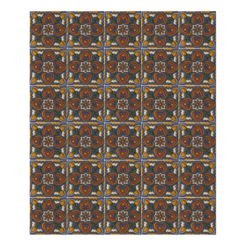 Azulejo Artesanal Tipo Talavera Relieve 90pz #acrs-11