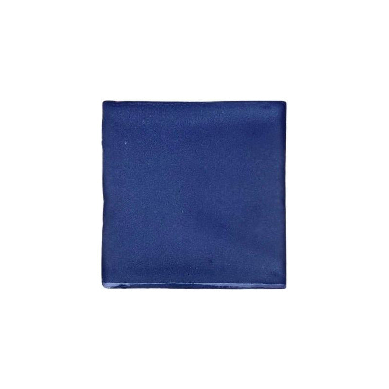 Azulejo 10.5cm Artesanal Tipo Talavera Liso 90pz Colores  Azul Mezclilla
