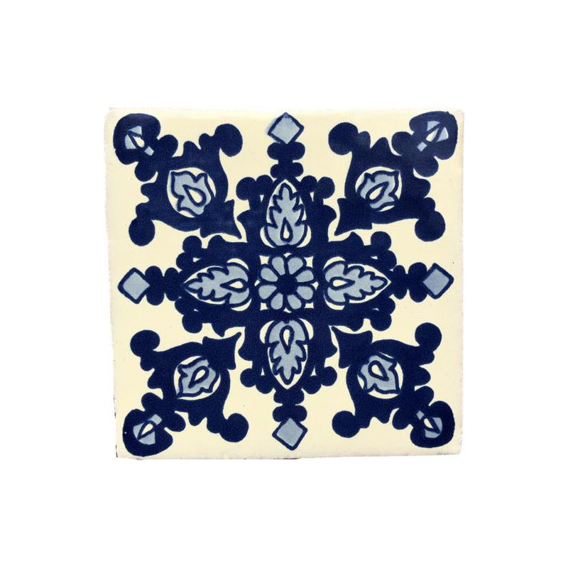 Azulejo 10.5cm Artesanal Tipo Talavera Liso 90pz #acls-90