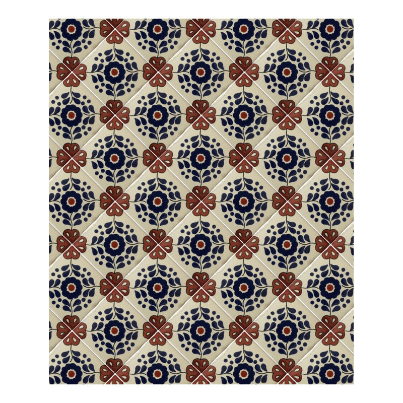 Azulejo 10.5cm Artesanal Talavera Liso 90pz #acln-33