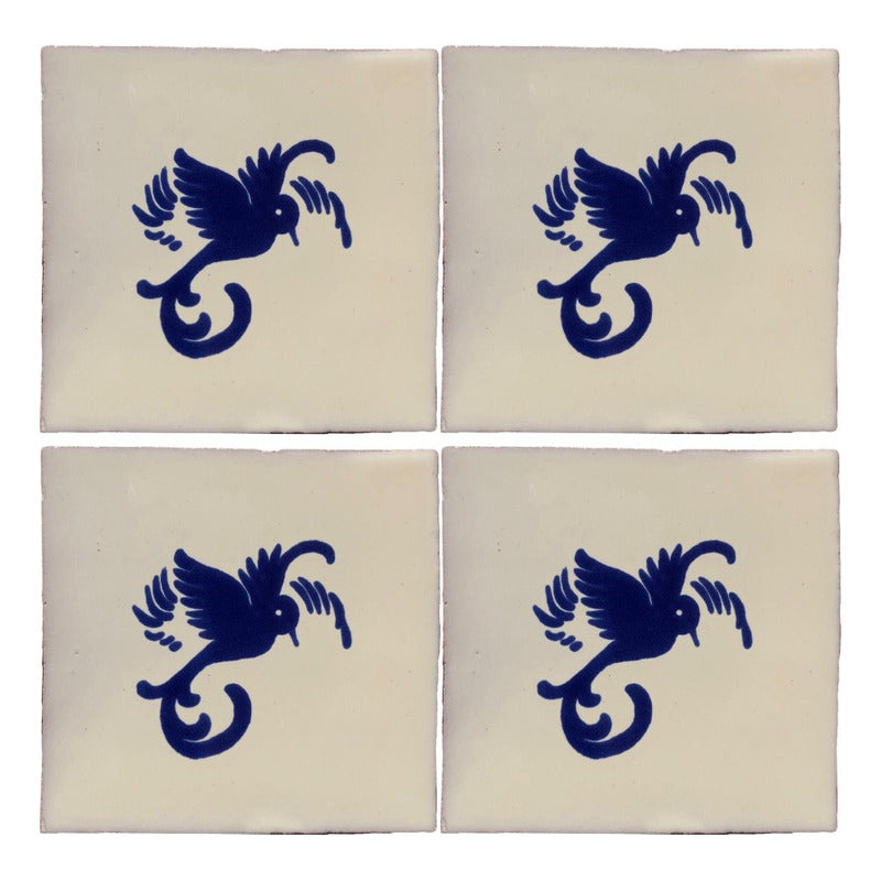 Azulejo 10.5cm Artesanal Tipo Talavera Liso 90pz #acls-127