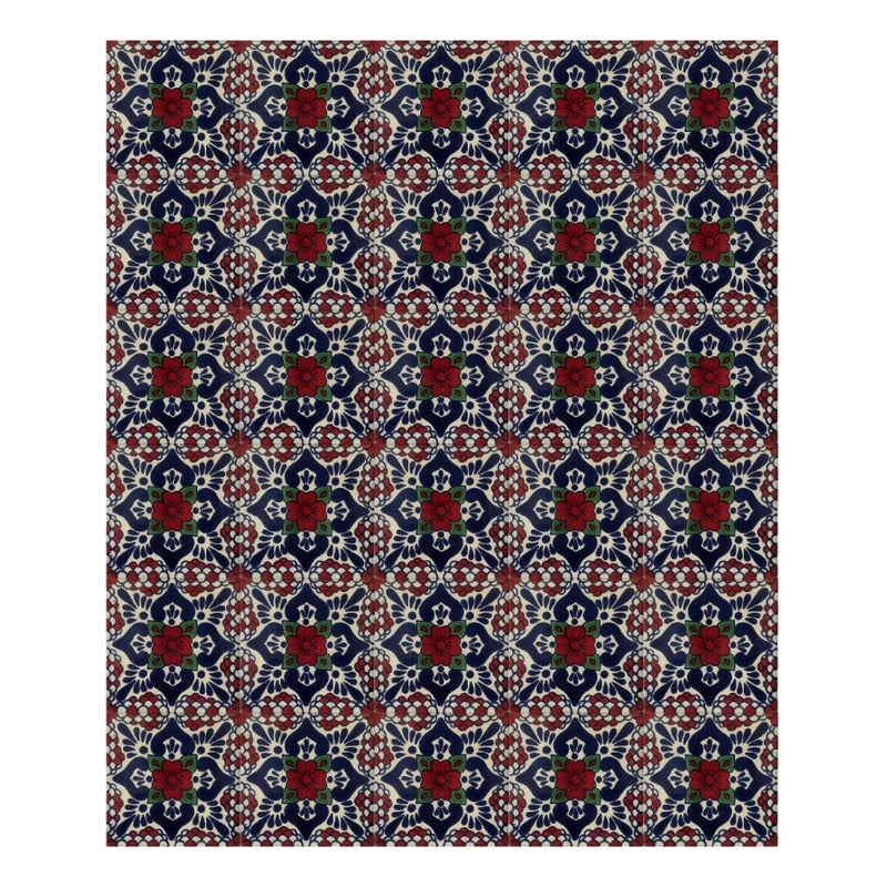 Azulejo 10.5cm Artesanal Tipo Talavera Liso 90pz #acln Acln-22