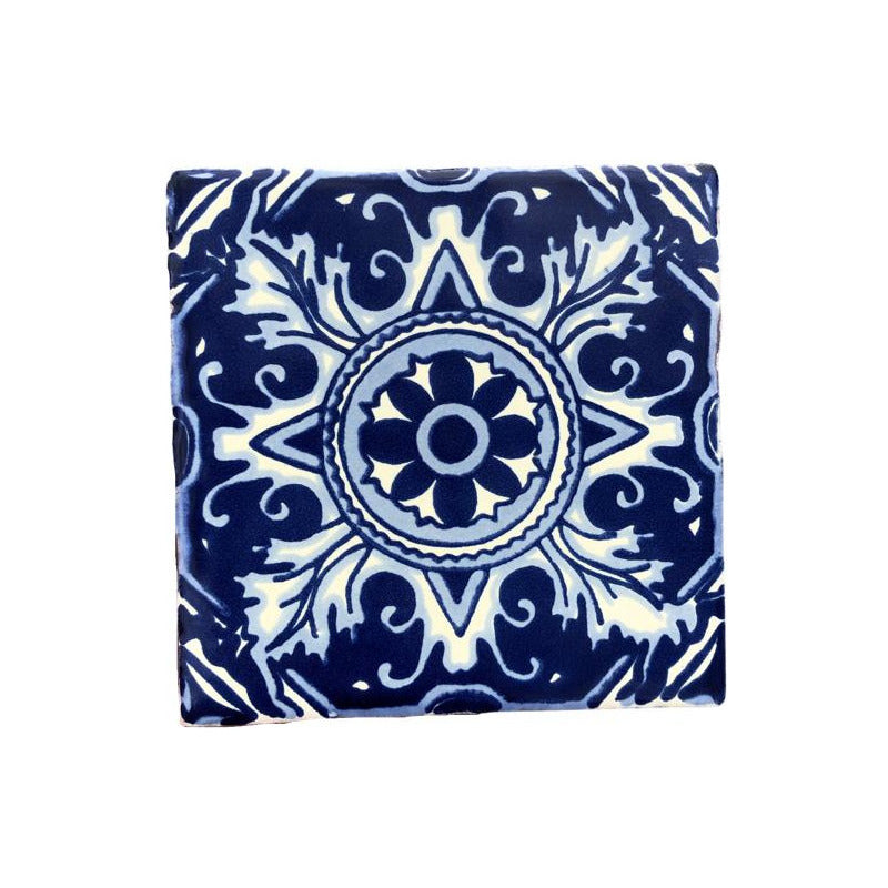 Azulejo 10.5cm Artesanal Tipo Talavera Liso 90pz #acls-84