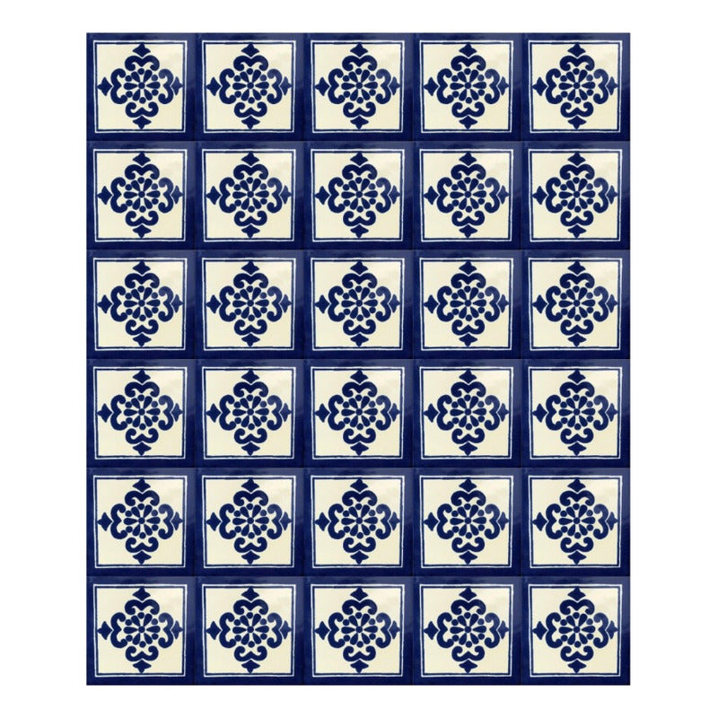 Azulejo 10.5cm Artesanal Talavera Liso 90pz #acls Acls-61