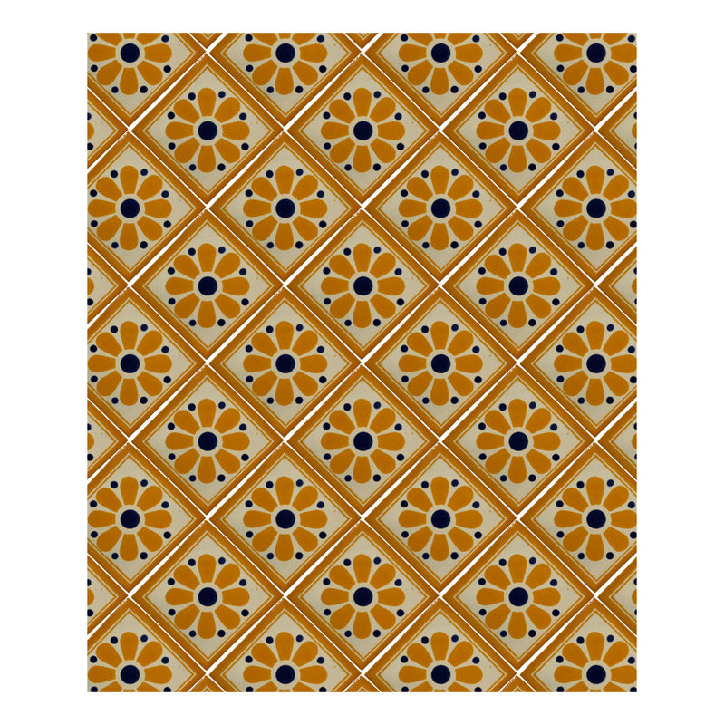 Azulejo 10.5cm Artesanal Tipo Talavera Liso 90pz #acls-82