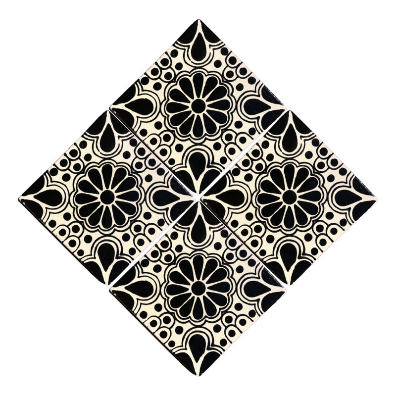 Azulejo 10.5cm Artesanal Tipo Talavera Liso 90pz #acls Acls-106