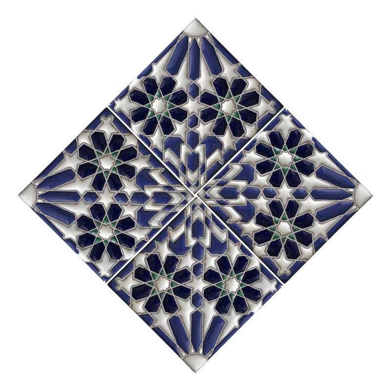 Azulejo 11cm Artesanal Talavera Relieve 90pz #acrs-25
