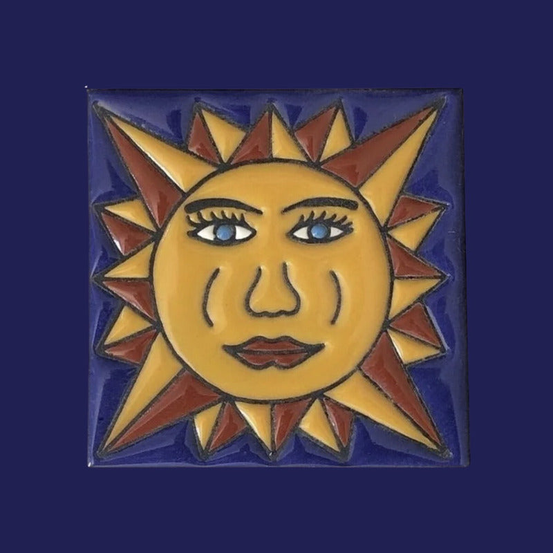 Mural 49pz Azulejo Artesanal Tipo Talavera Relieve #m049-01