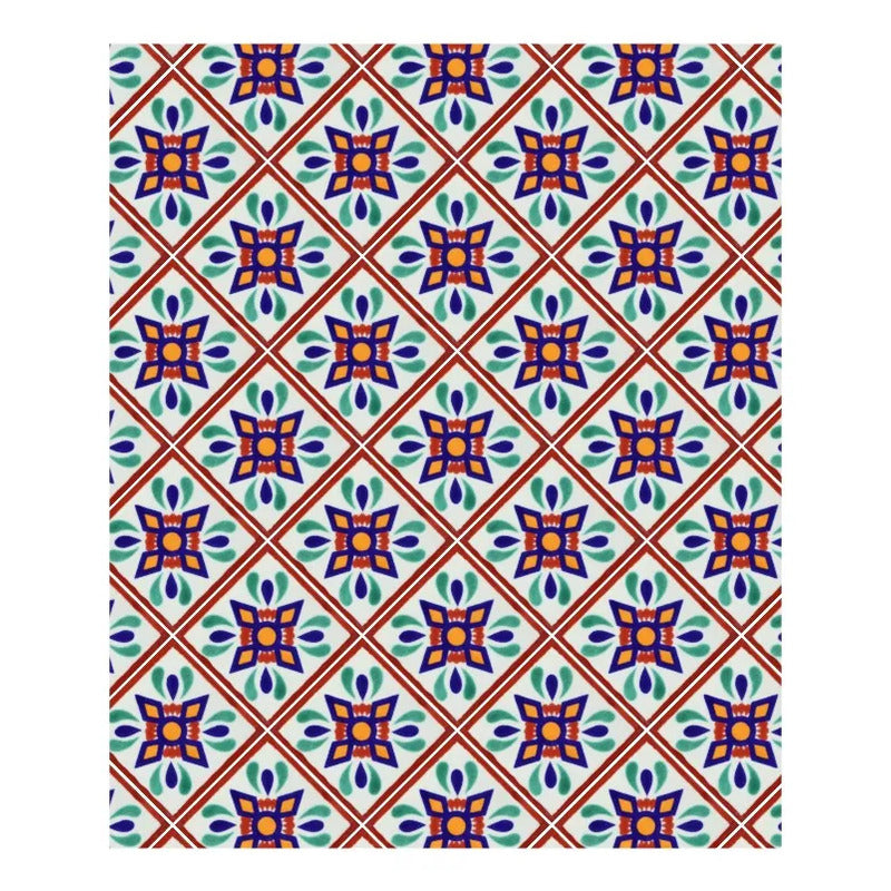 Azulejo Cerámico Artesanal 1m2  Alhambra 17 Blanco