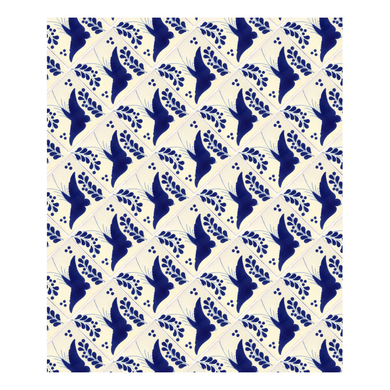 Azulejo 10.5cm Artesanal Talavera Liso 90pz #acls-131