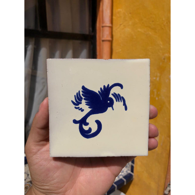 Azulejo 10.5cm Artesanal Tipo Talavera Liso 90pz #acls Acls-127