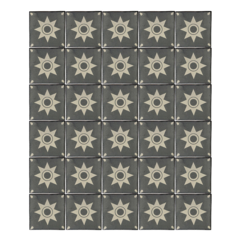 Azulejo 10.5cm Artesanal Tipo Talavera Liso 90pz #acls Acls-48