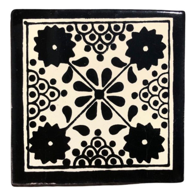 Azulejo 10.5cm Artesanal Tipo Talavera Liso 90pz #acls Acls-112