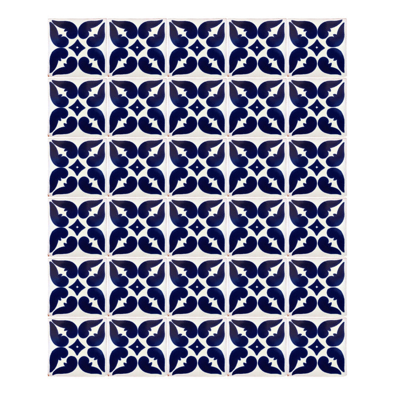 Azulejo 10.5cm Artesanal Tipo Talavera Liso 90pz #acls Acls-42