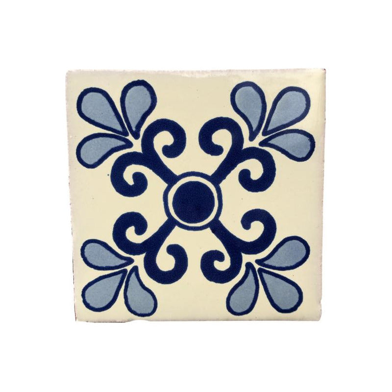 Azulejo 10.5cm Artesanal Tipo Talavera Liso 90pz #acls-89