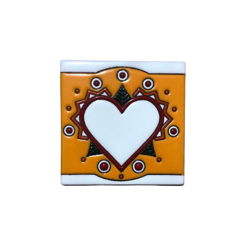 Azulejo 11cm Artesanal Tipo Talavera Relieve 40pz #acrn Acrn-46