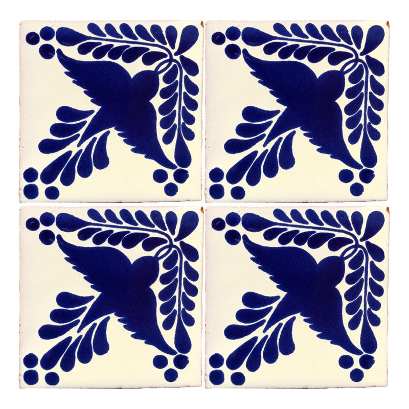 Azulejo 10.5cm Artesanal Tipo Talavera Liso 90pz #acls-129