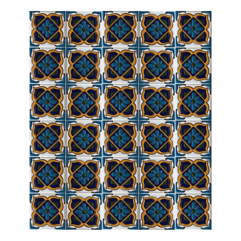 Azulejo Artesanal Talavera Relieve 90pz #acrs-16