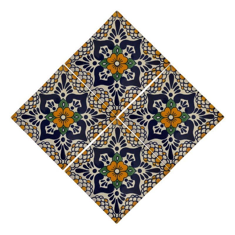 Azulejo Artesanal Talavera Liso 90pz #acln-37