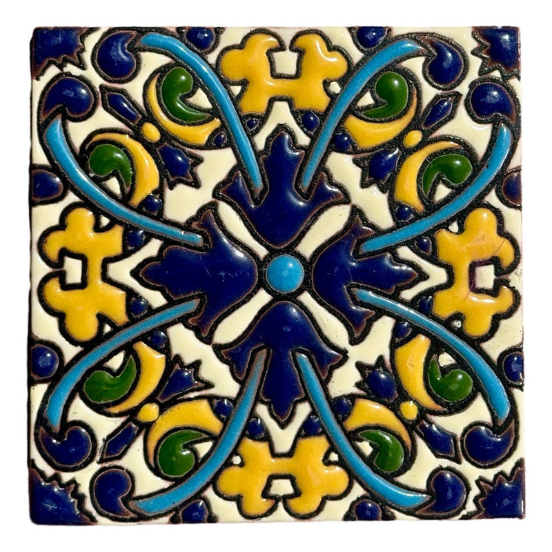 Azulejo Artesanal Tipo Talavera Relieve 90pz #acrs-28