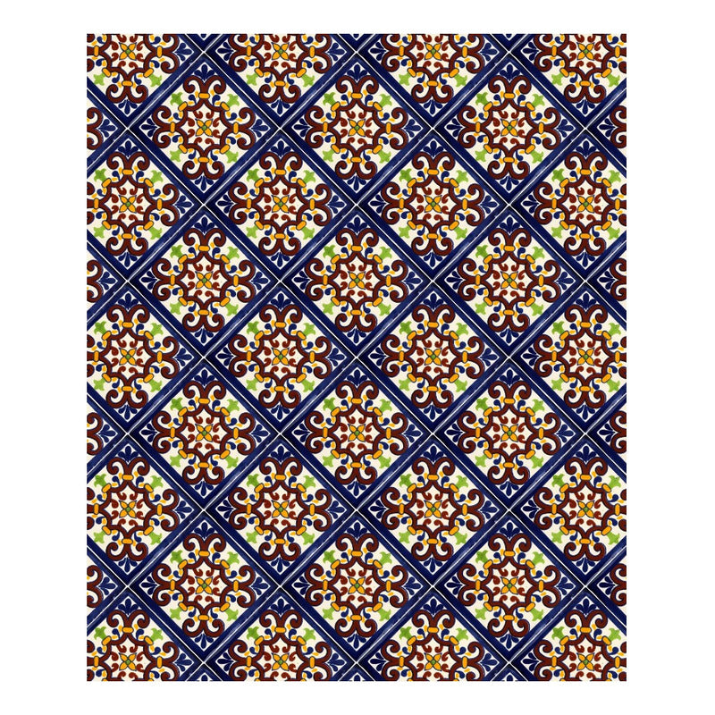 Azulejo 10.5cm Artesanal Talavera Liso 90pz #acln-49