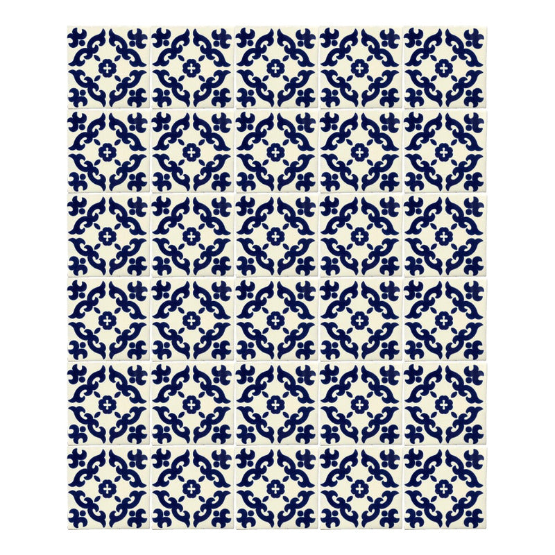 Azulejo Artesanal Tipo Talavera Liso 90pz #acls-63