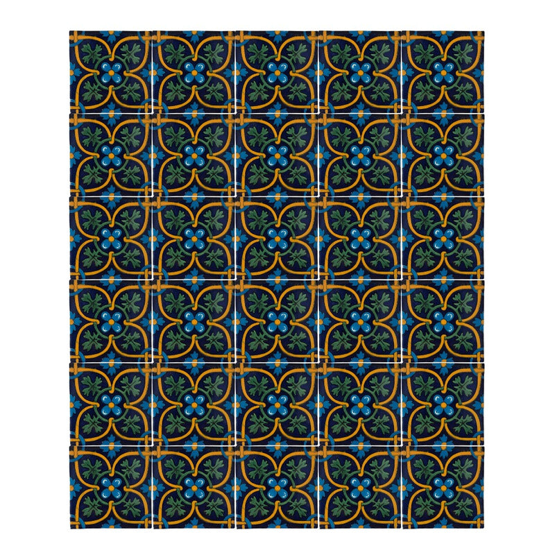 Azulejo 10.5cm Artesanal Talavera Liso 90pz #acln-39