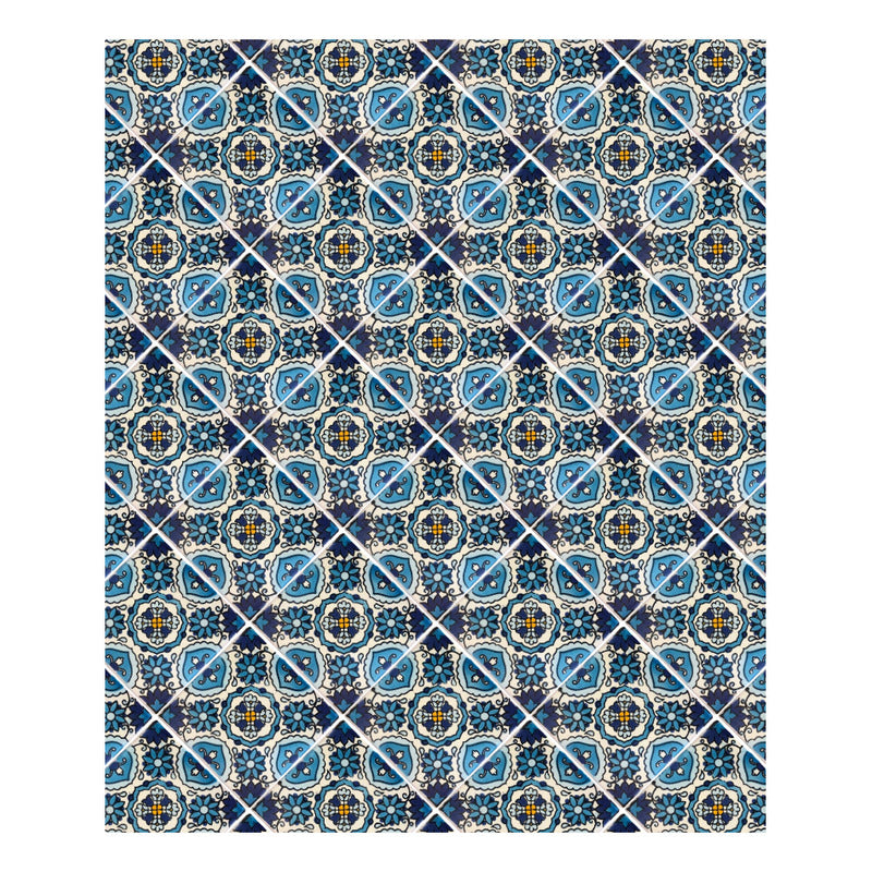 Azulejo 10.5cm Artesanal Tipo Talavera Liso 90pz #acln-50