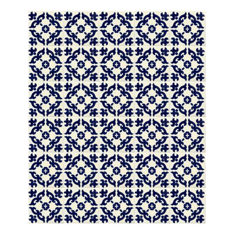 Azulejo 10.5cm Artesanal Talavera Liso 90pz #acls Acls-63