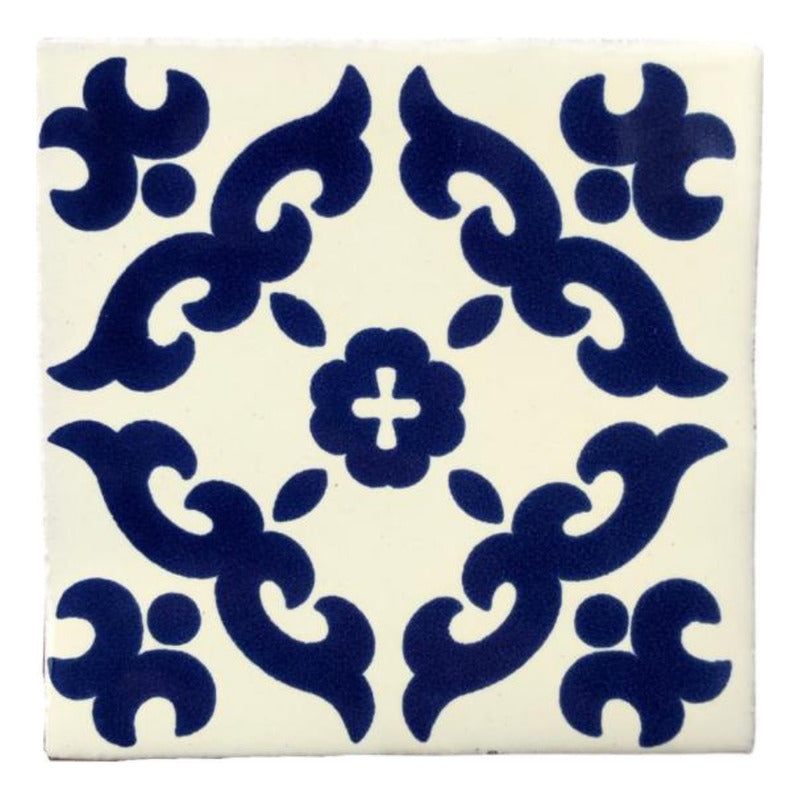 Azulejo 10.5cm Artesanal Tipo Talavera Liso 90pz #acls Acls-63
