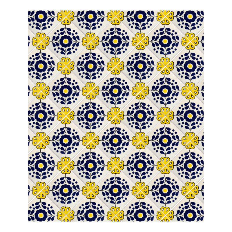 Azulejo 10.5cm Artesanal Tipo Talavera Liso 90pz #acln-36