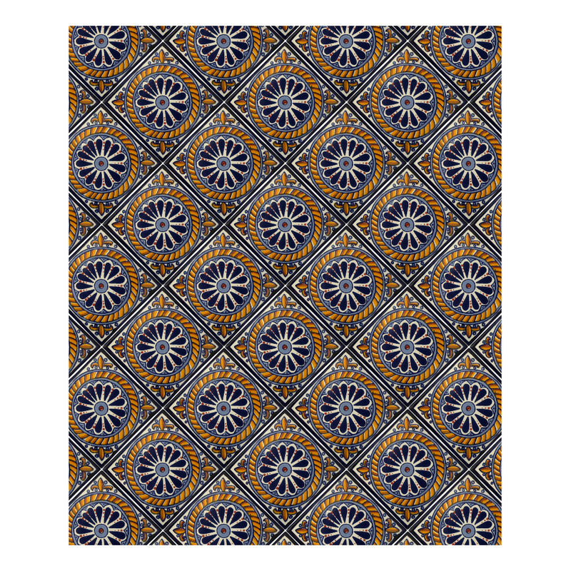 Azulejo 10.5cm Artesanal Tipo Talavera Liso 90pz #acln-32