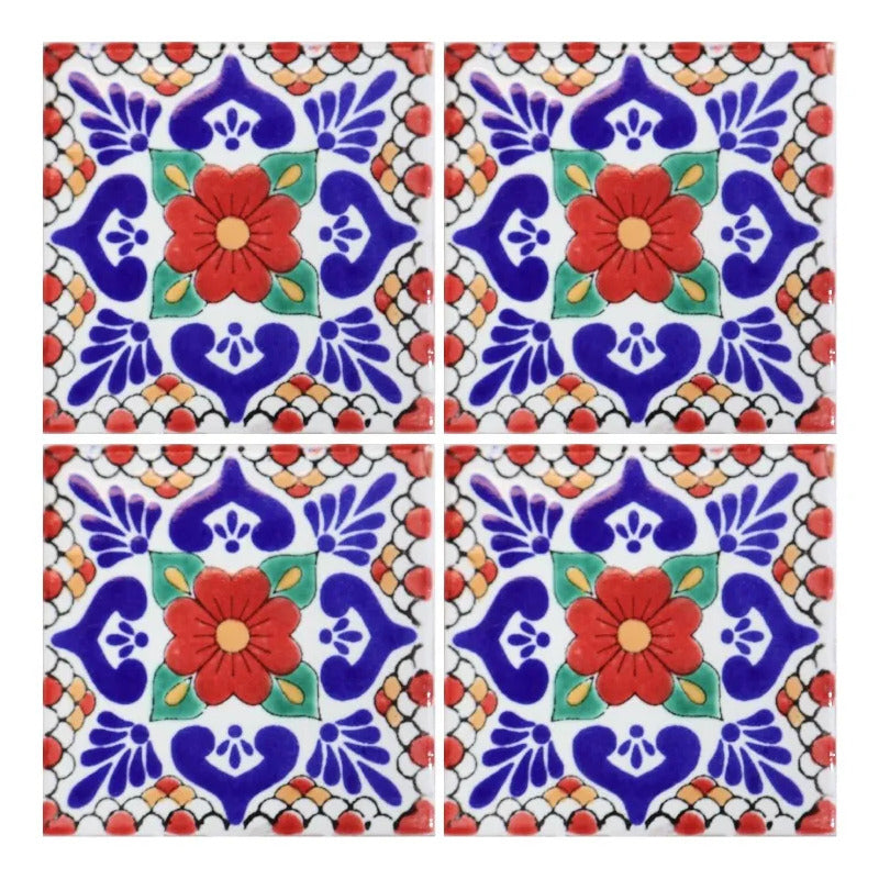 Azulejo Cerámico Artesanal 1m2  Alhambra 23 Blanco