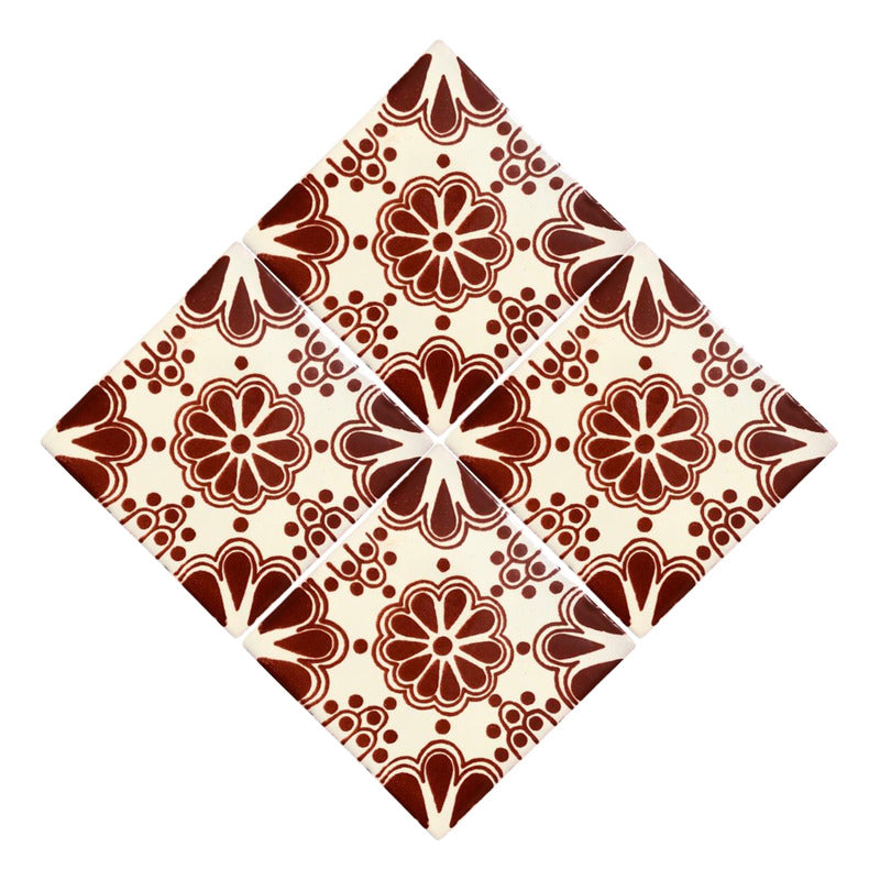 Azulejo 10.5cm Artesanal Talavera Liso 90pz #acls-79